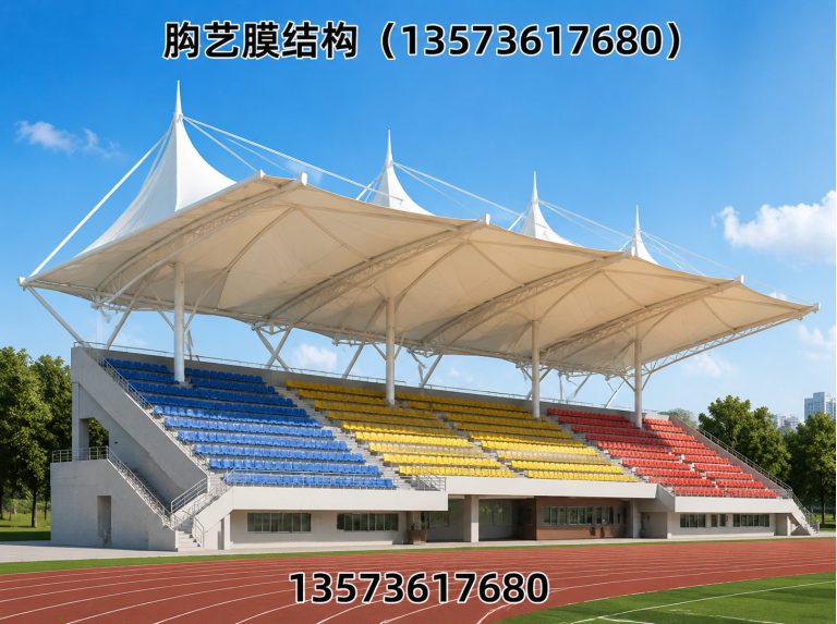 奎文区膜结构车棚展示图